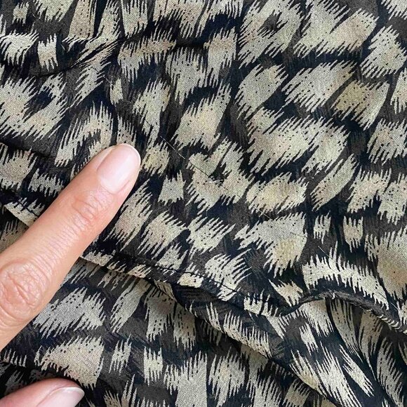 NWT Redux Y2K 100% Silk Flutter Sleeve Asymmetric Midi Dress Size 6 Forest Fairy - Picture 9 of 9